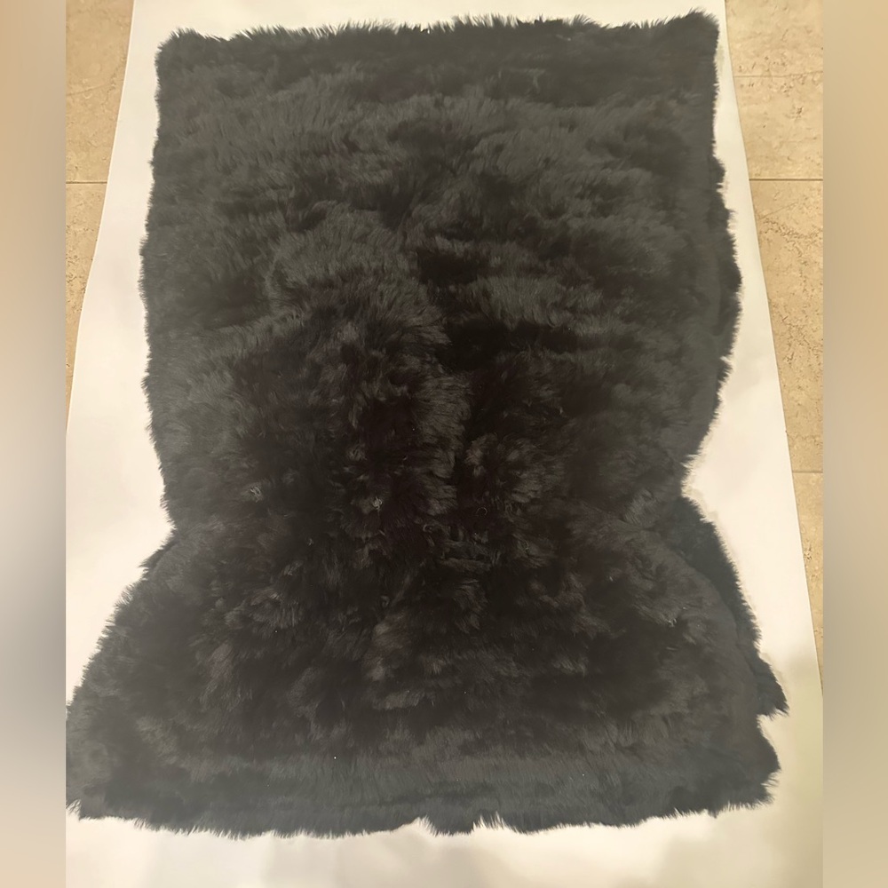 Black Faux Fur shawl